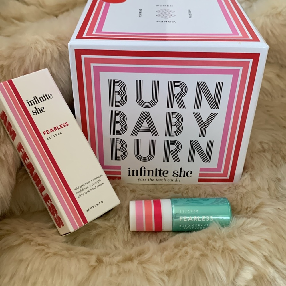 Infinite She Candle, Lotion, Fragrance Bundle NWT